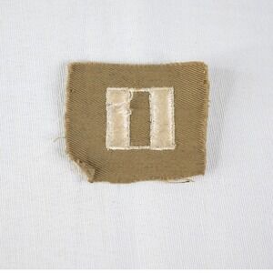 Vintage WWII era US Military Captain Rank‎ Patch Tan Good Sew On Insignia